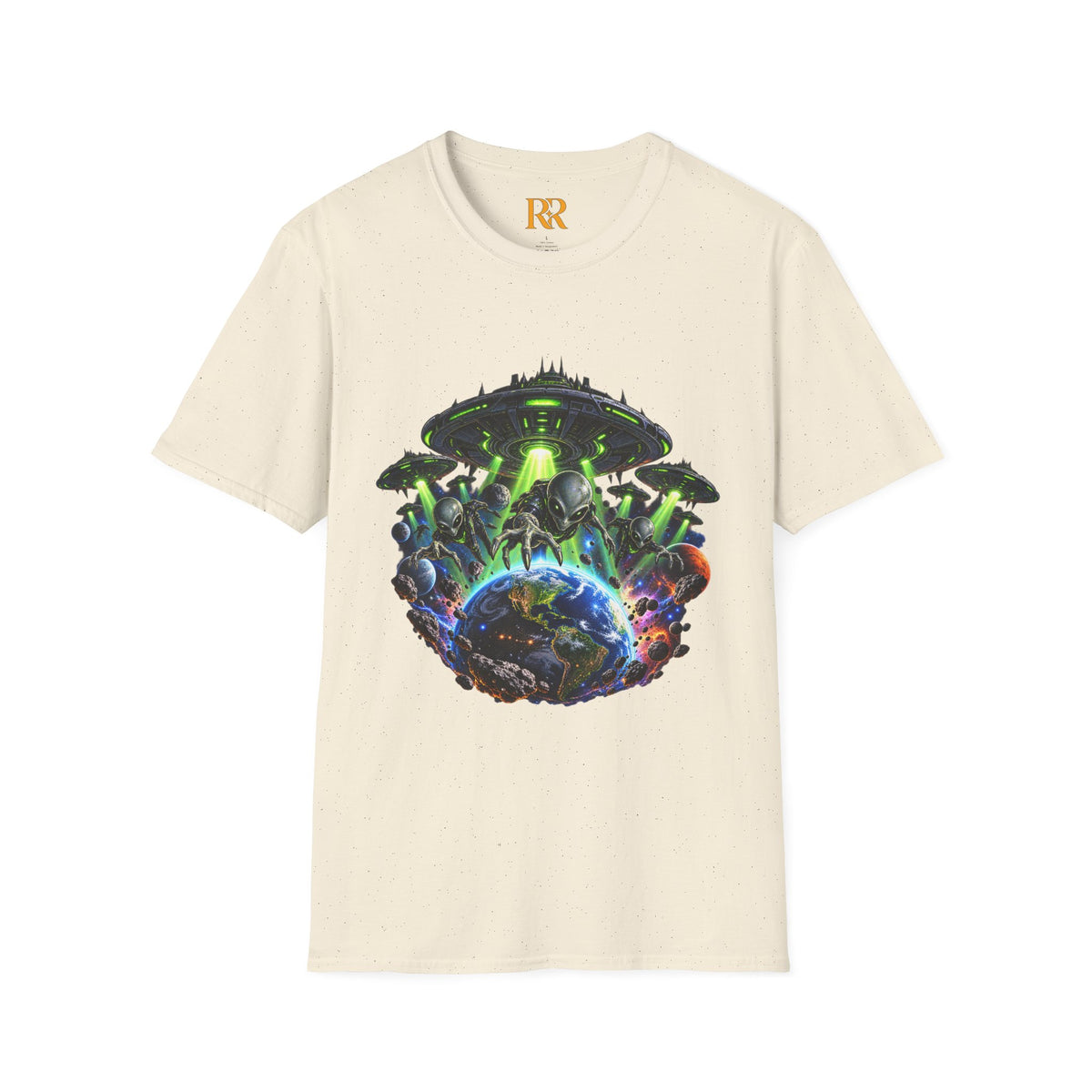 Cosmic Alien UFO Graphic T-Shirt