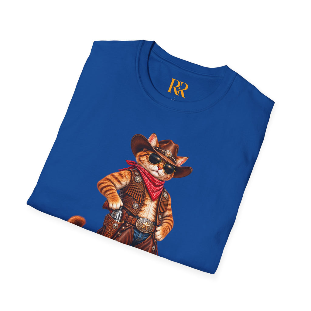 Funny Cowboy Cat T-Shirt – Western Animal Graphic Tee