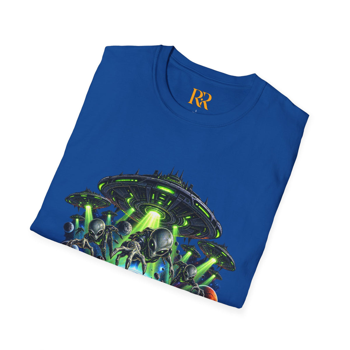 Cosmic Alien UFO Graphic T-Shirt