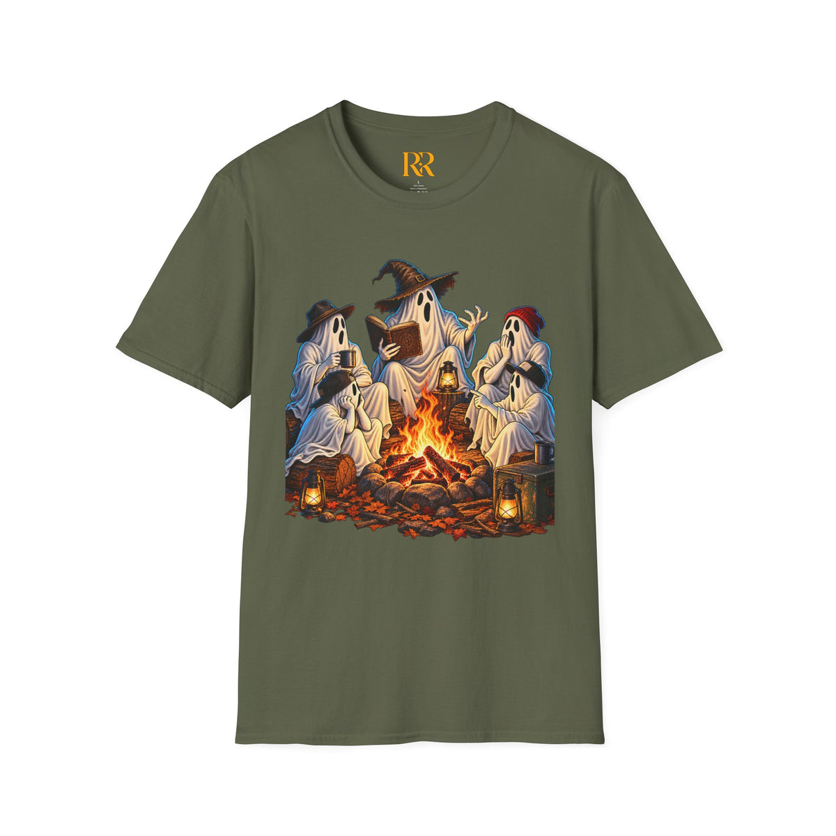 Ghosts around a Campfire Fantasy T-Shirt