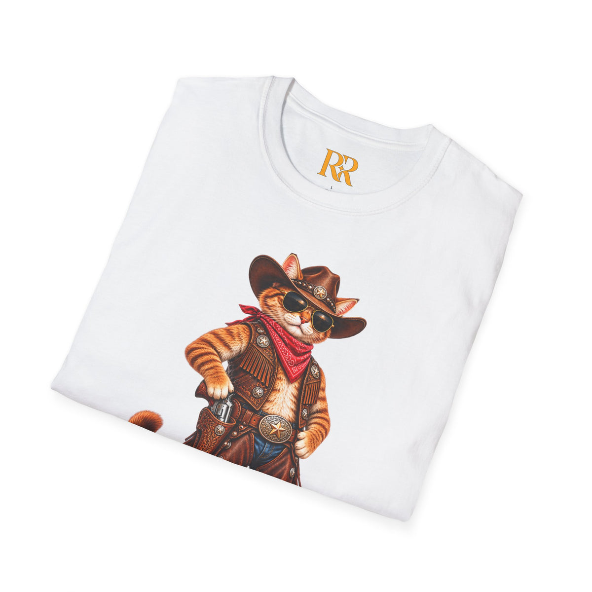Funny Cowboy Cat T-Shirt – Western Animal Graphic Tee