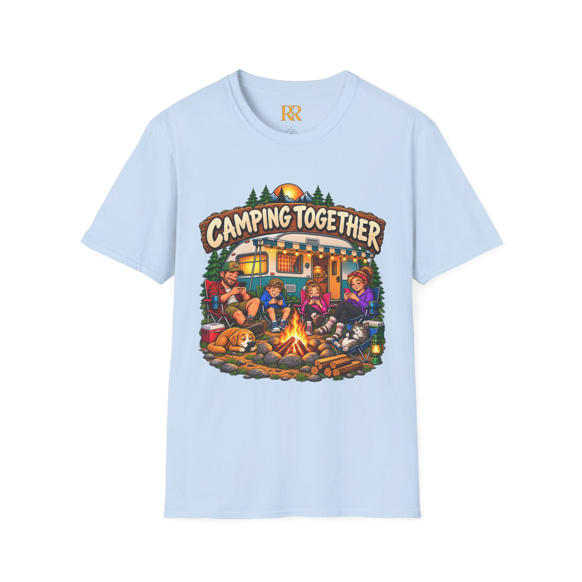 Camping Together Campfire Family Camping T-Shirt