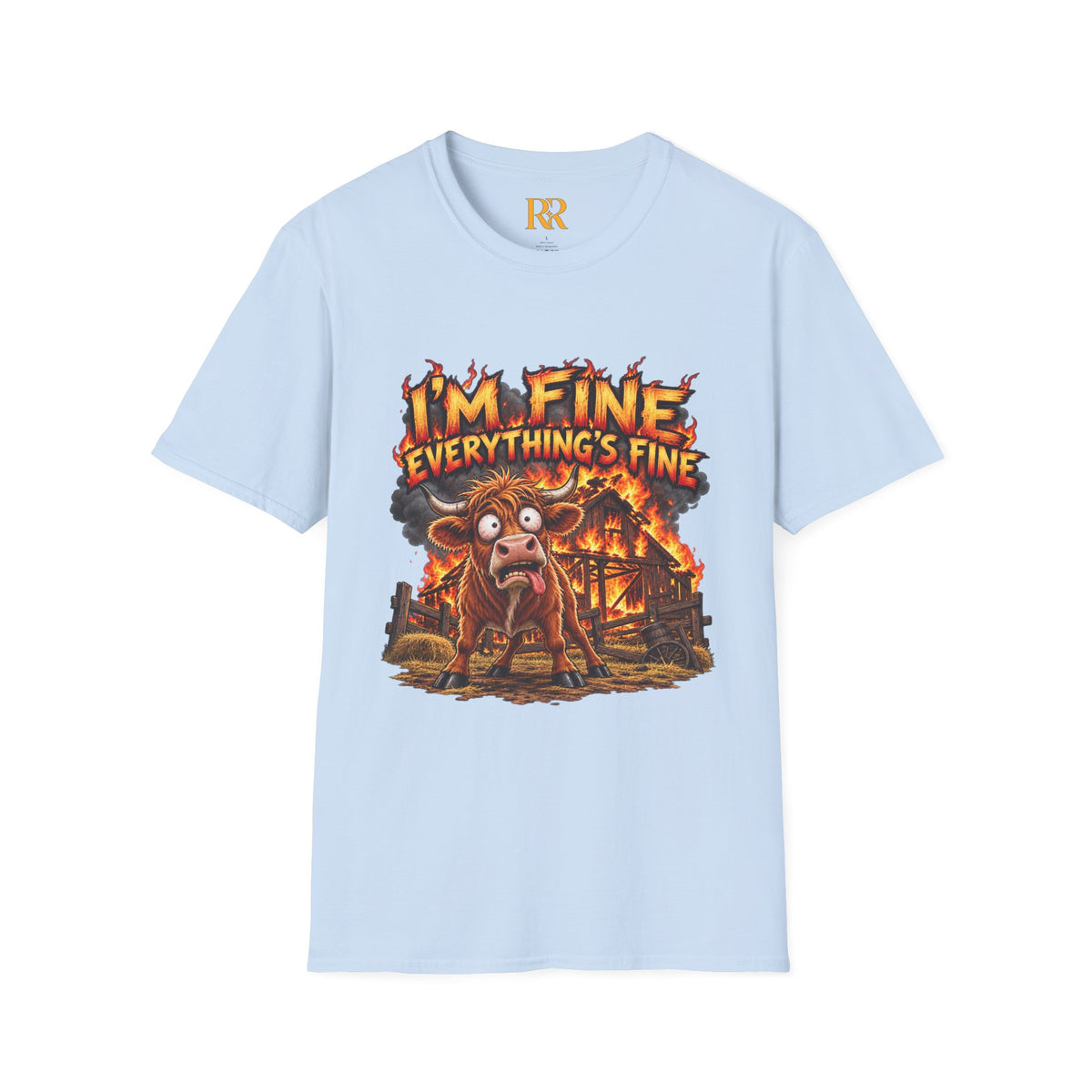 I’m Fine Everything’s Fine Funny Cartoon T-Shirt
