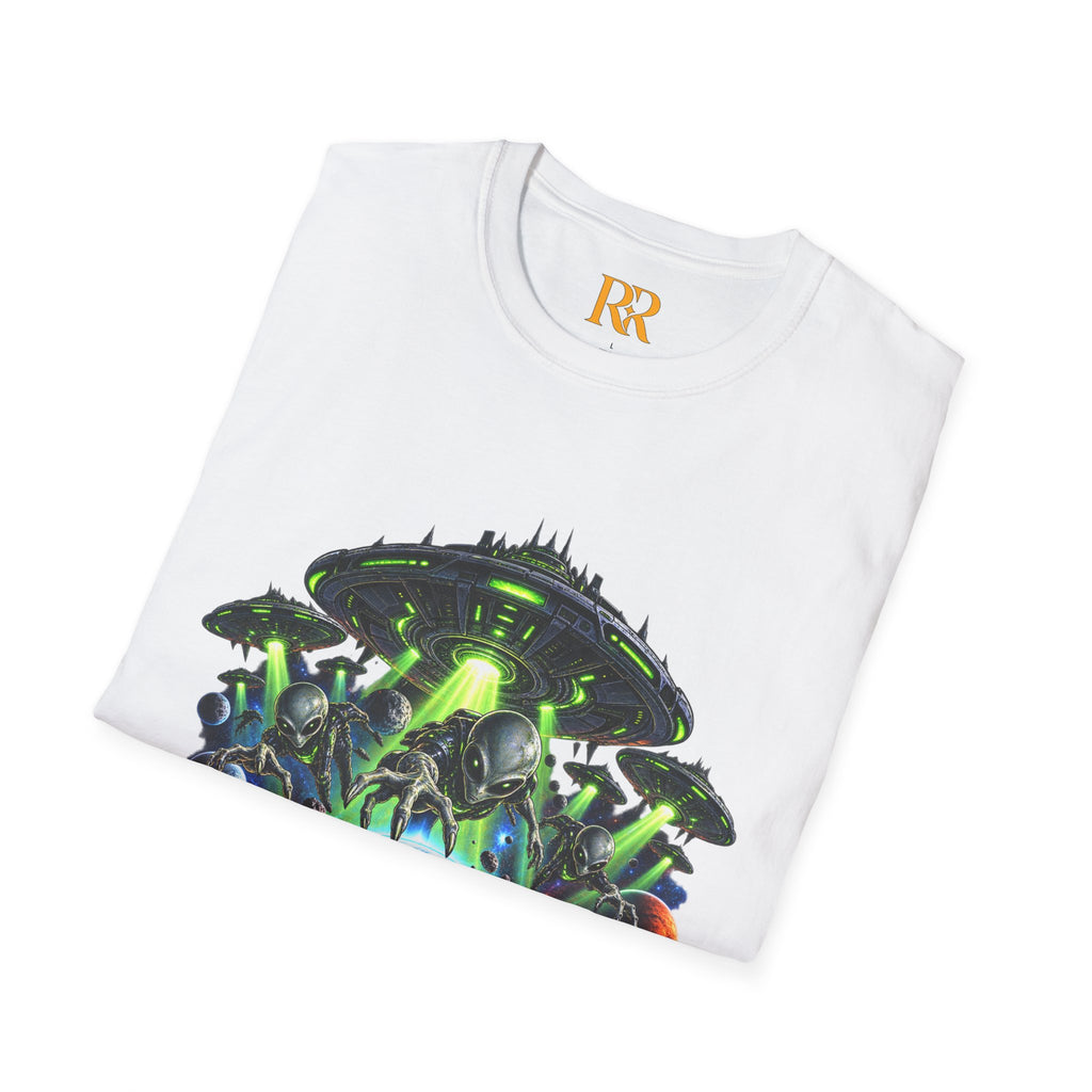 Cosmic Alien UFO Graphic T-Shirt