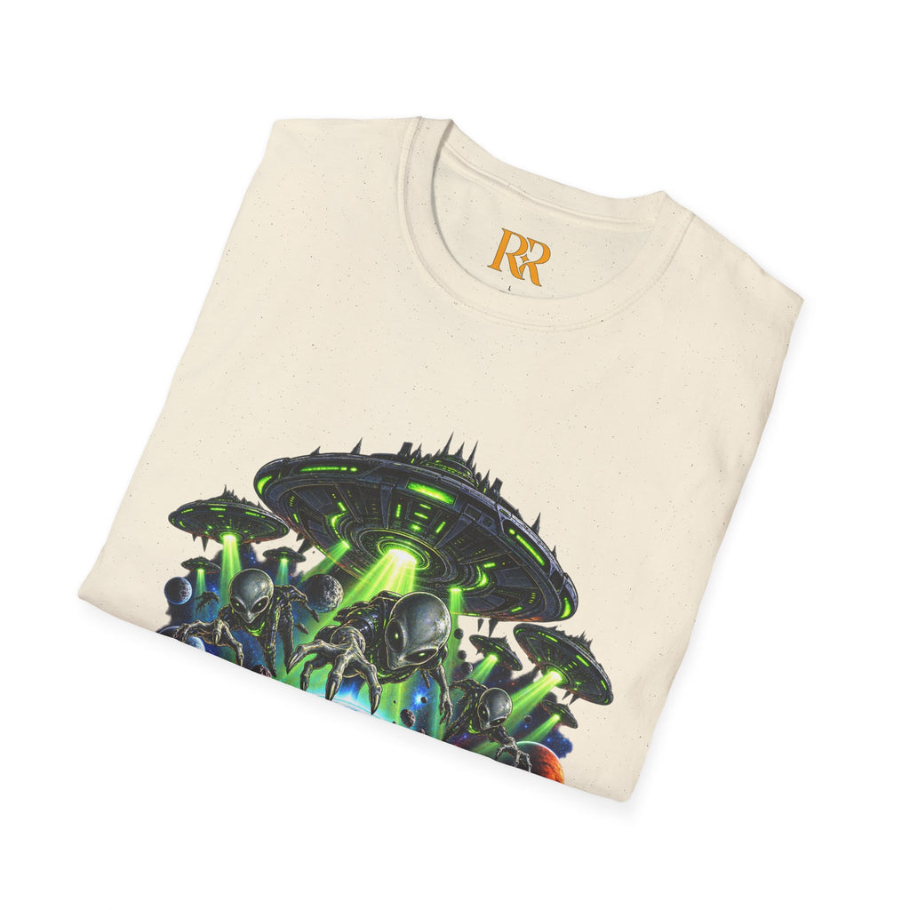Cosmic Alien UFO Graphic T-Shirt