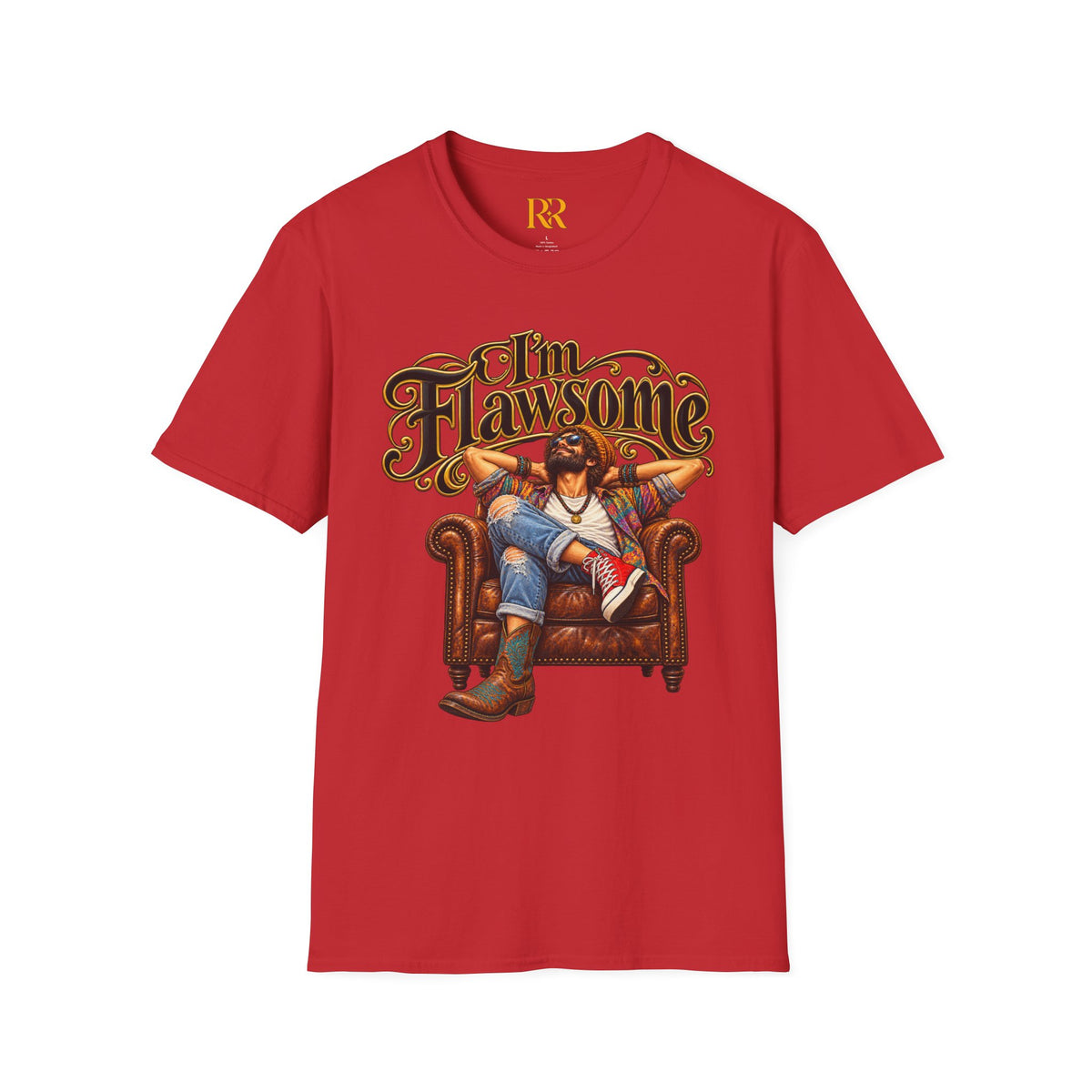Flawsome Funny Western Cowboy Graphic T-Shirt