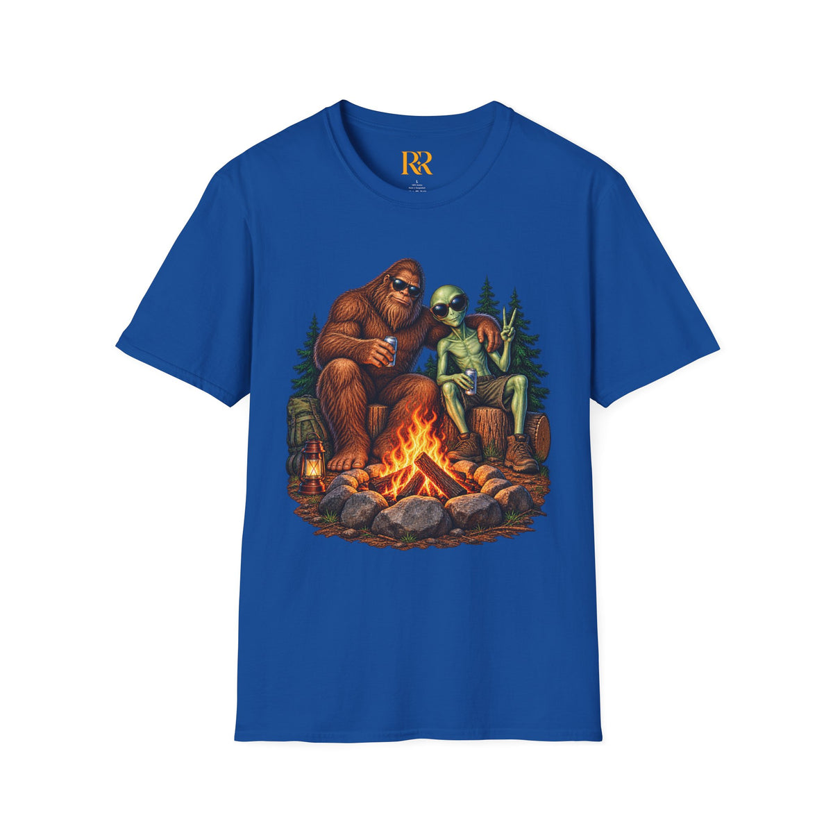 Bigfoot Camping Around the Campfire T-Shirt