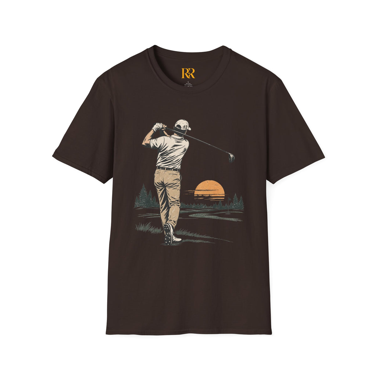 Vintage Golfer Sunset Fairway T-Shirt