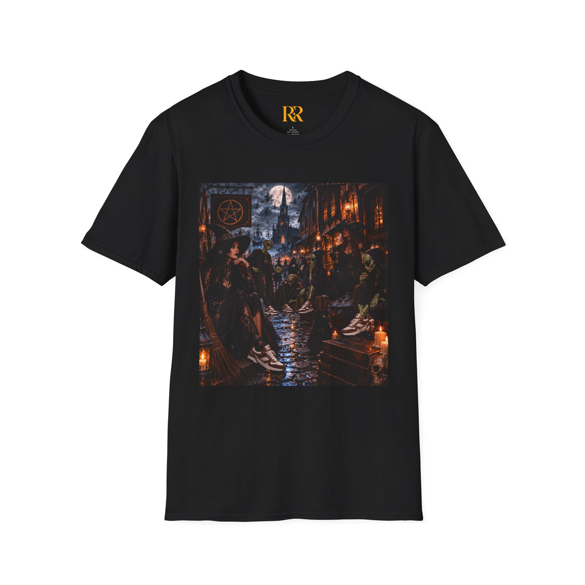 Dark Gothic Medieval Tavern Scene T-Shirt