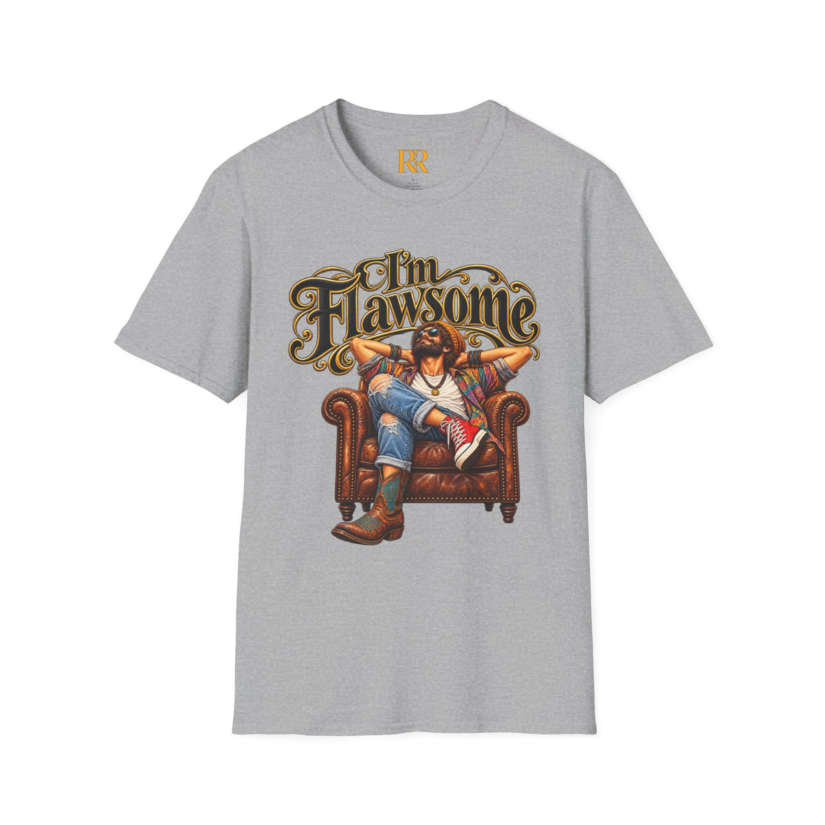 Flawsome Funny Western Cowboy Graphic T-Shirt