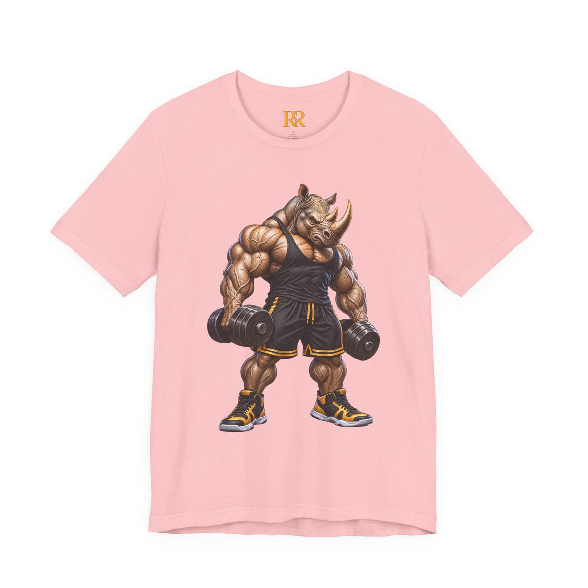 Muscular Rhino Weightlifter Graphic T-Shirt