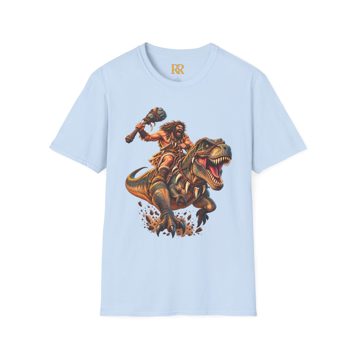 Caveman Riding T-Rex Dinosaur T-Shirt