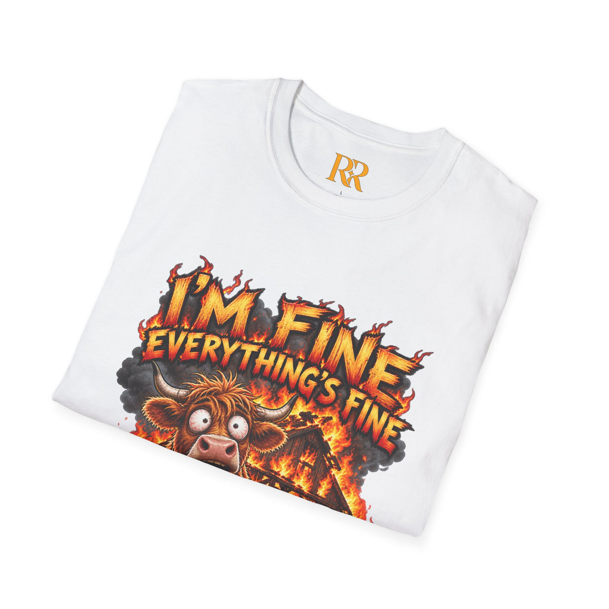 I’m Fine Everything’s Fine Funny Cartoon T-Shirt