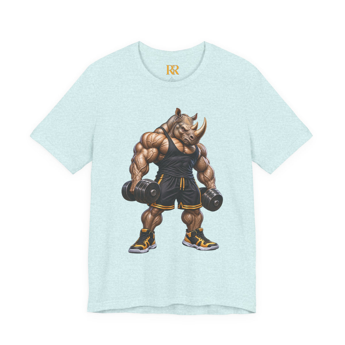 Muscular Rhino Weightlifter Graphic T-Shirt