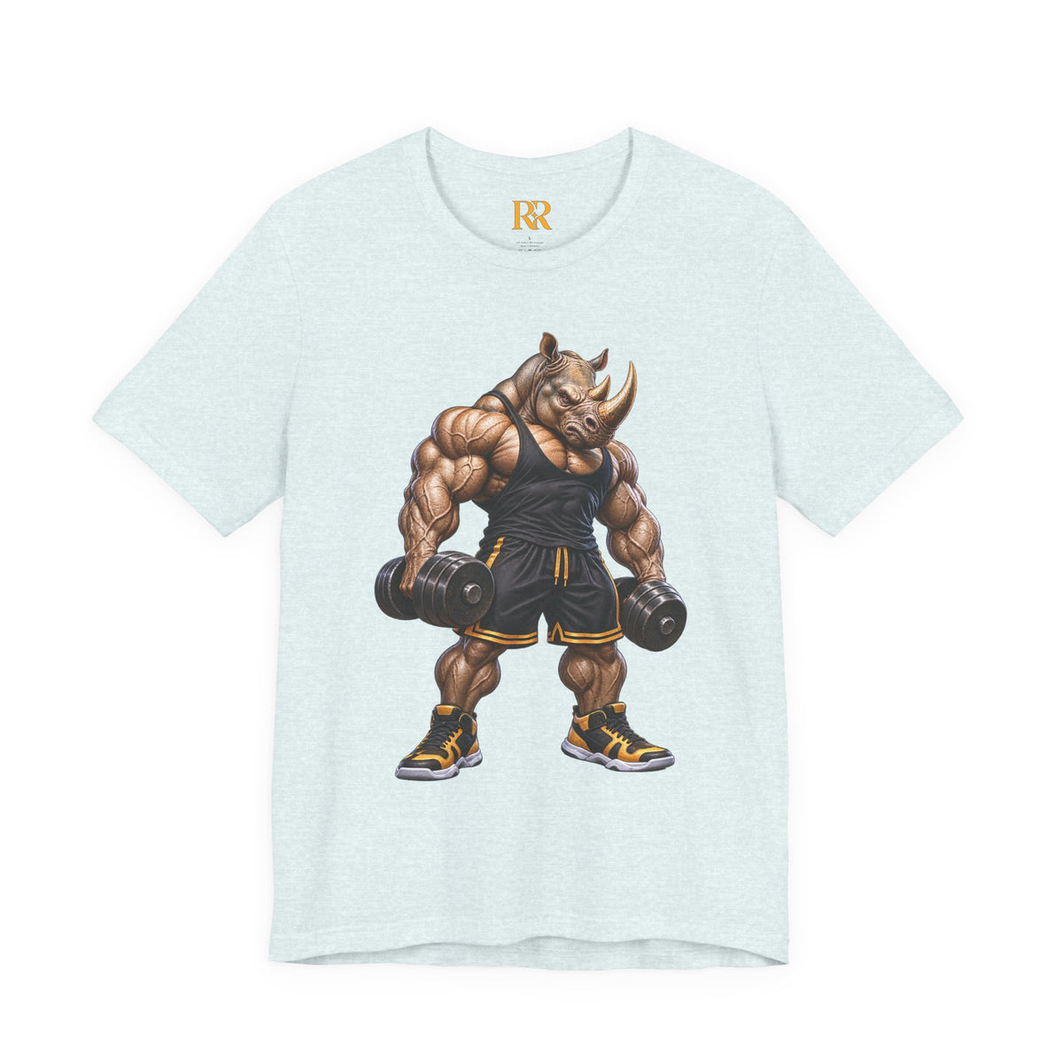 Muscular Rhino Weightlifter Graphic T-Shirt