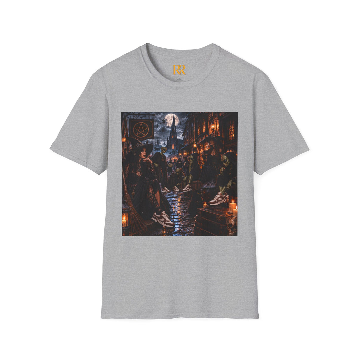 Dark Gothic Medieval Tavern Scene T-Shirt