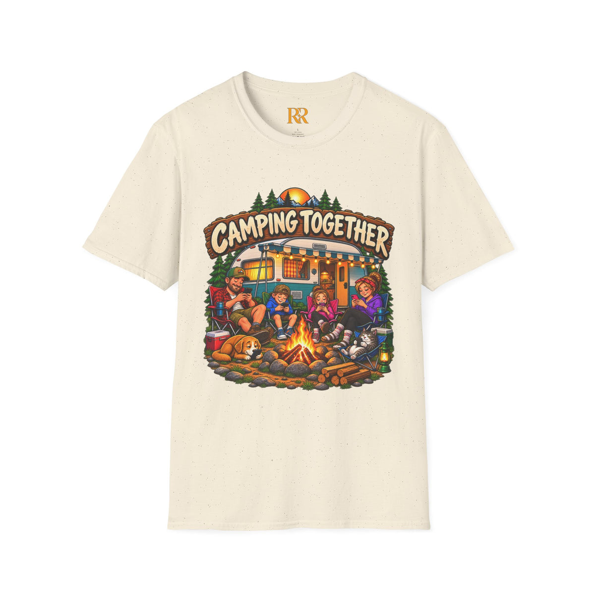 Camping Together Campfire Family Camping T-Shirt