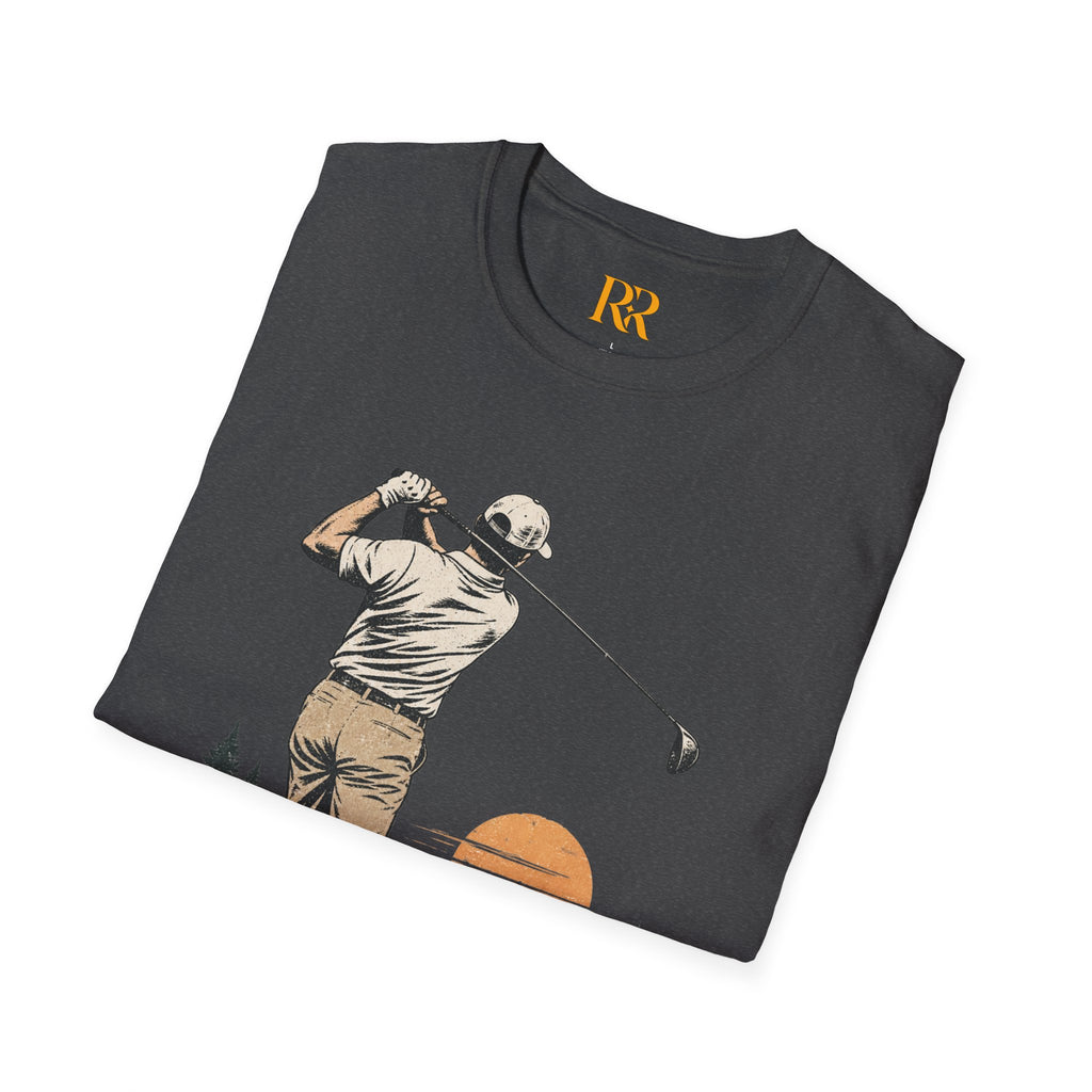 Vintage Golfer Sunset Fairway T-Shirt