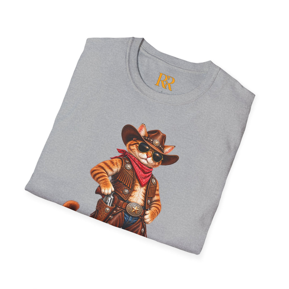 Funny Cowboy Cat T-Shirt – Western Animal Graphic Tee