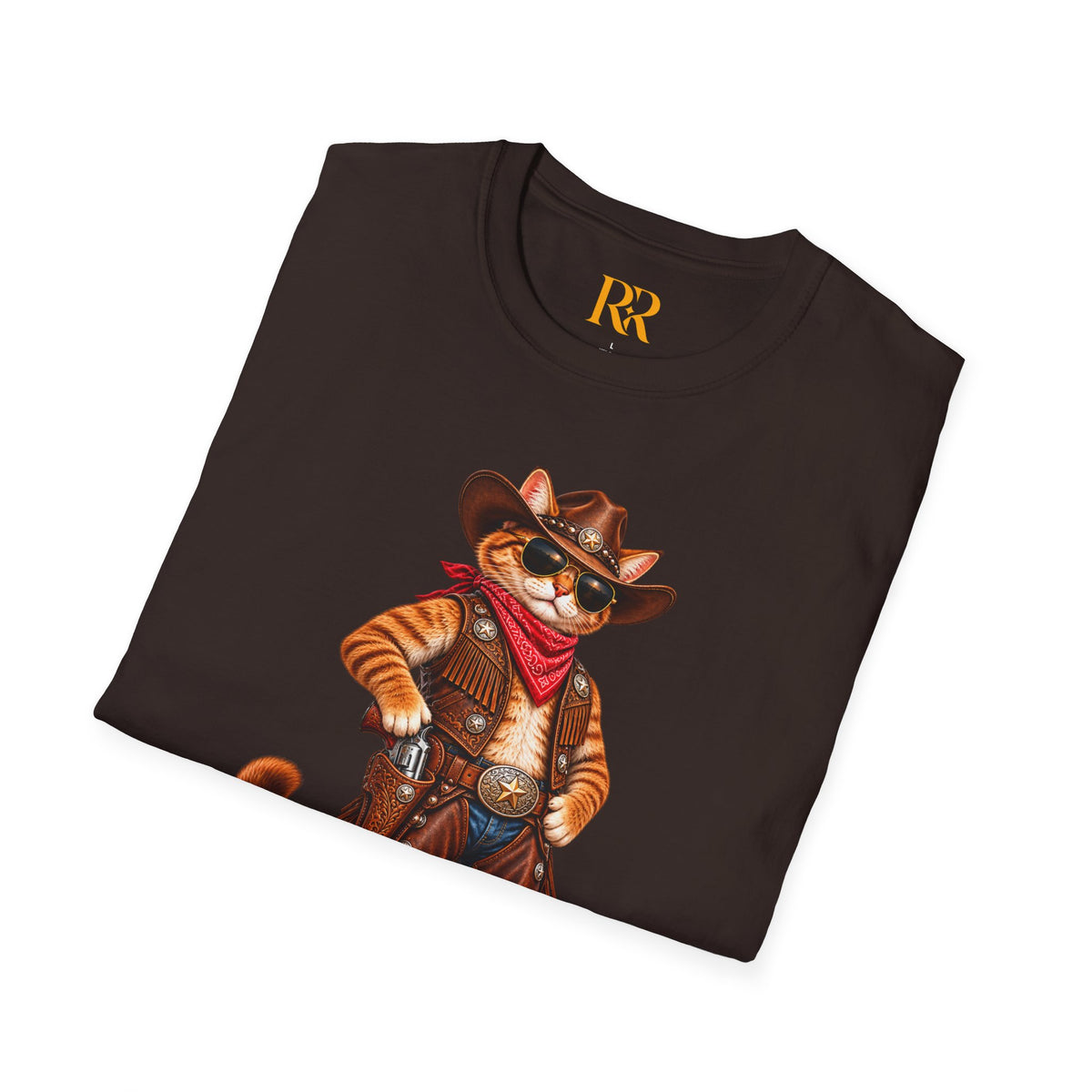 Funny Cowboy Cat T-Shirt – Western Animal Graphic Tee