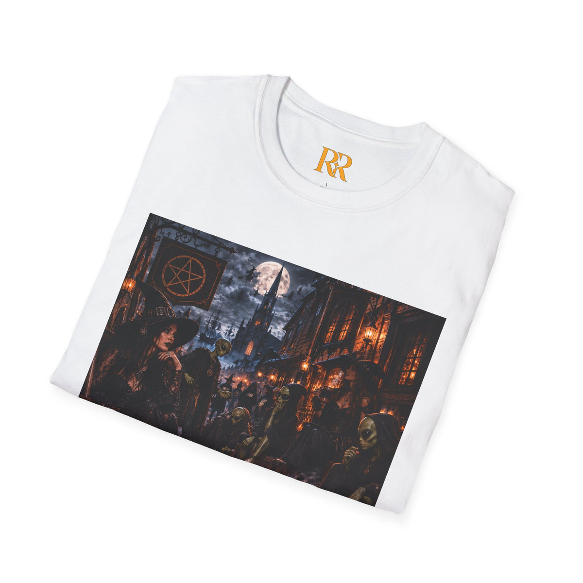 Dark Gothic Medieval Tavern Scene T-Shirt