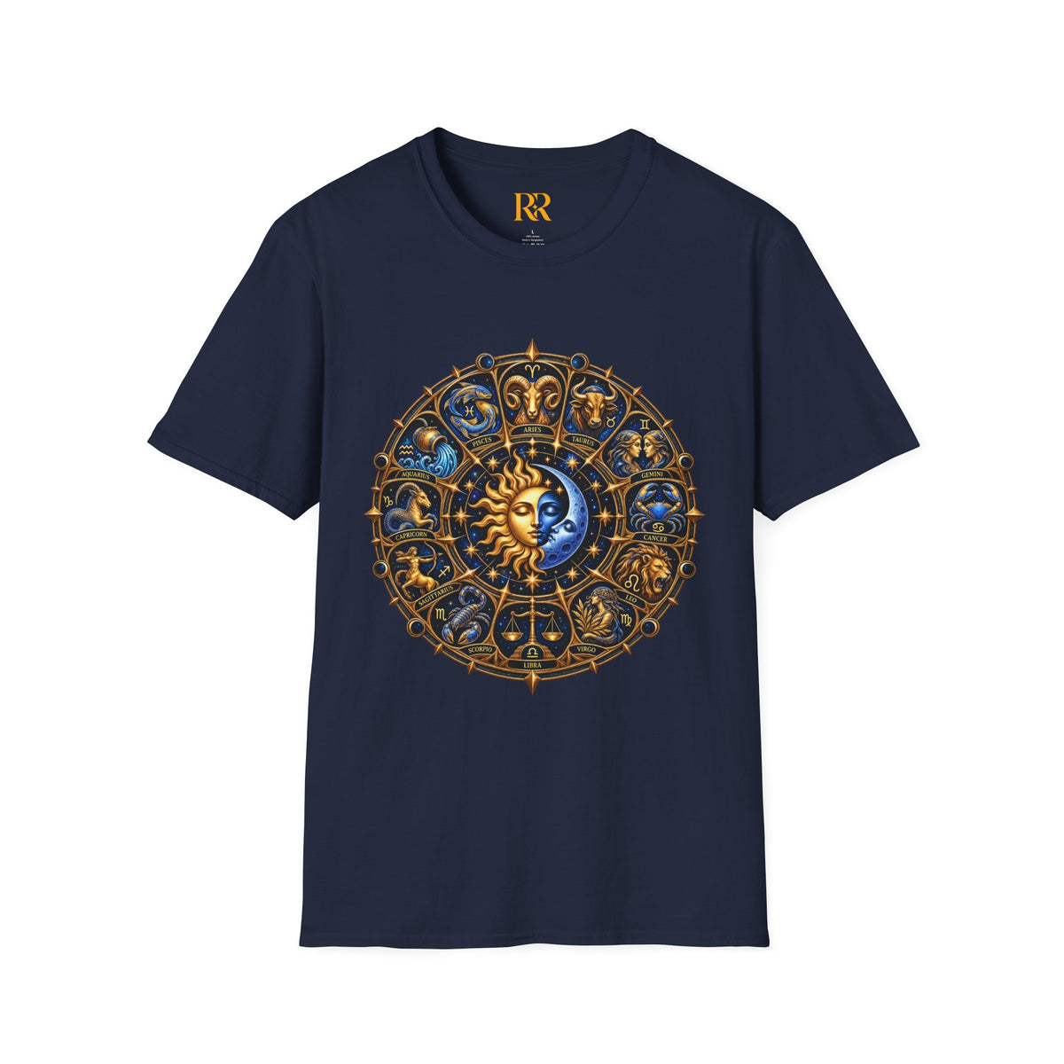 Celestial Sun and Moon Mandala T-Shirt