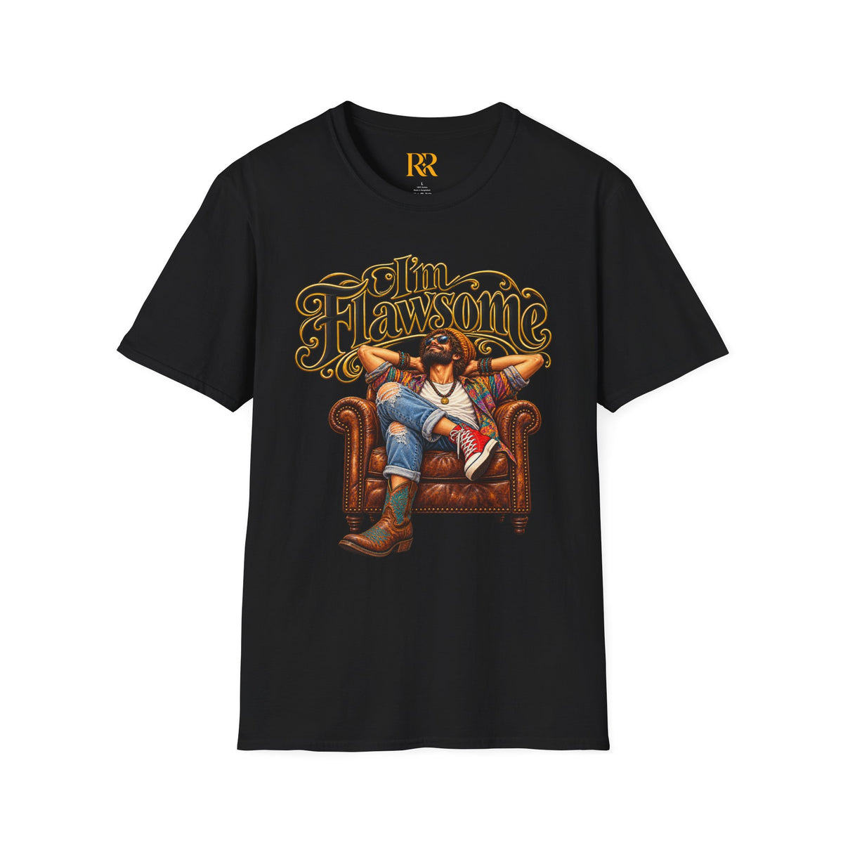 Flawsome Funny Western Cowboy Graphic T-Shirt