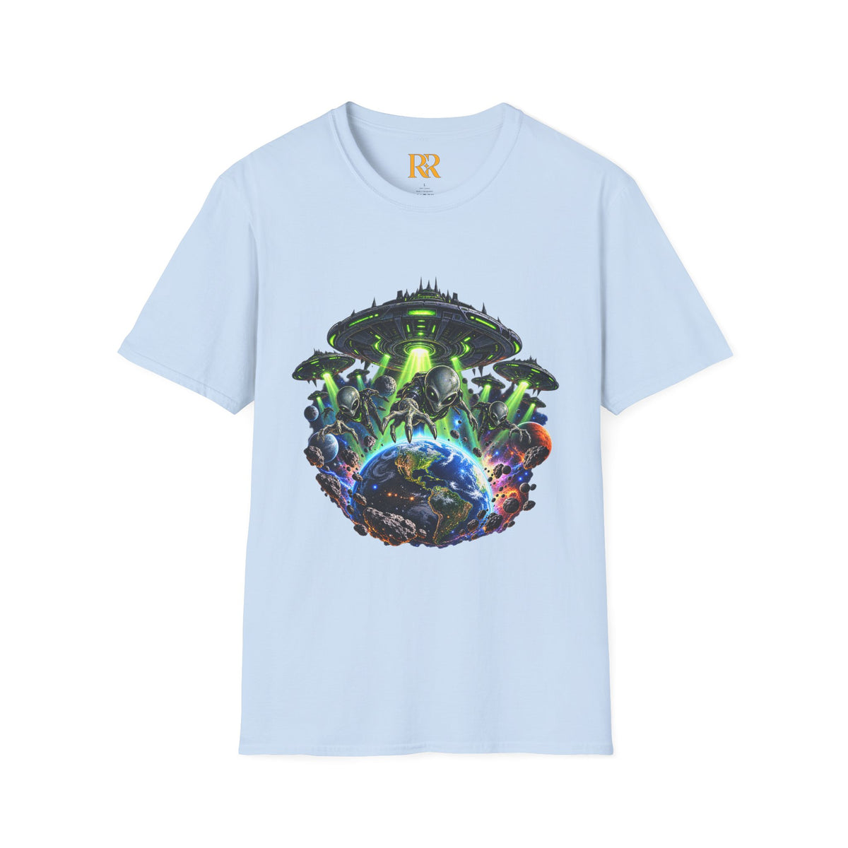 Cosmic Alien UFO Graphic T-Shirt