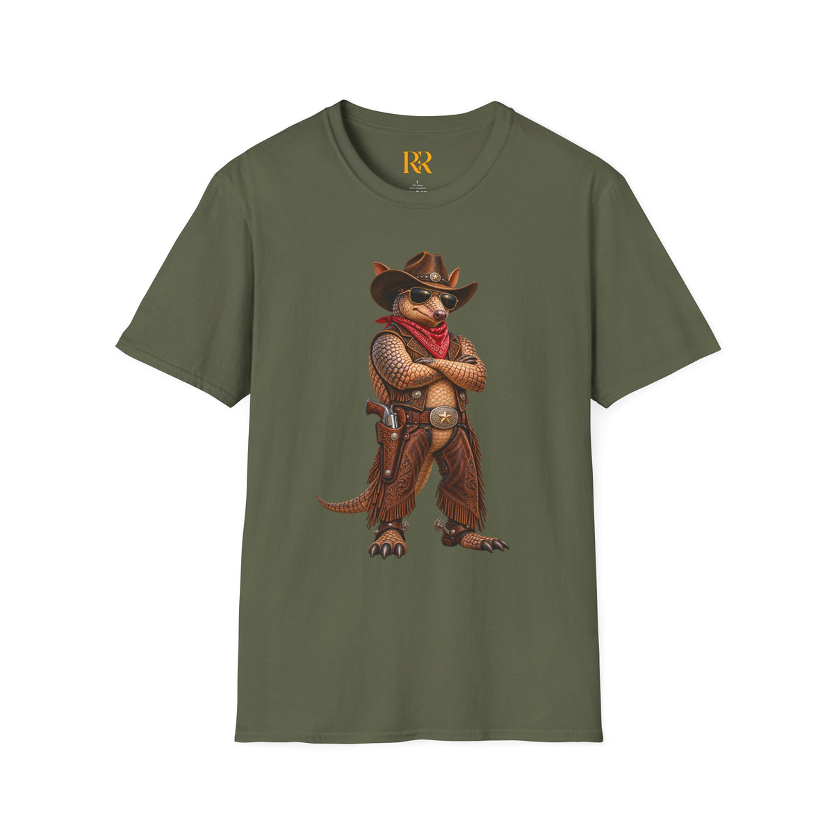 Cowboy Armadillo Western Graphic T-Shirt