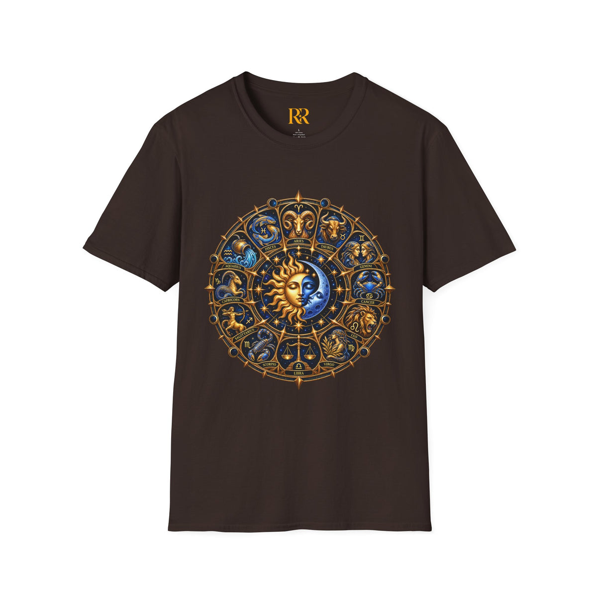 Celestial Sun and Moon Mandala T-Shirt