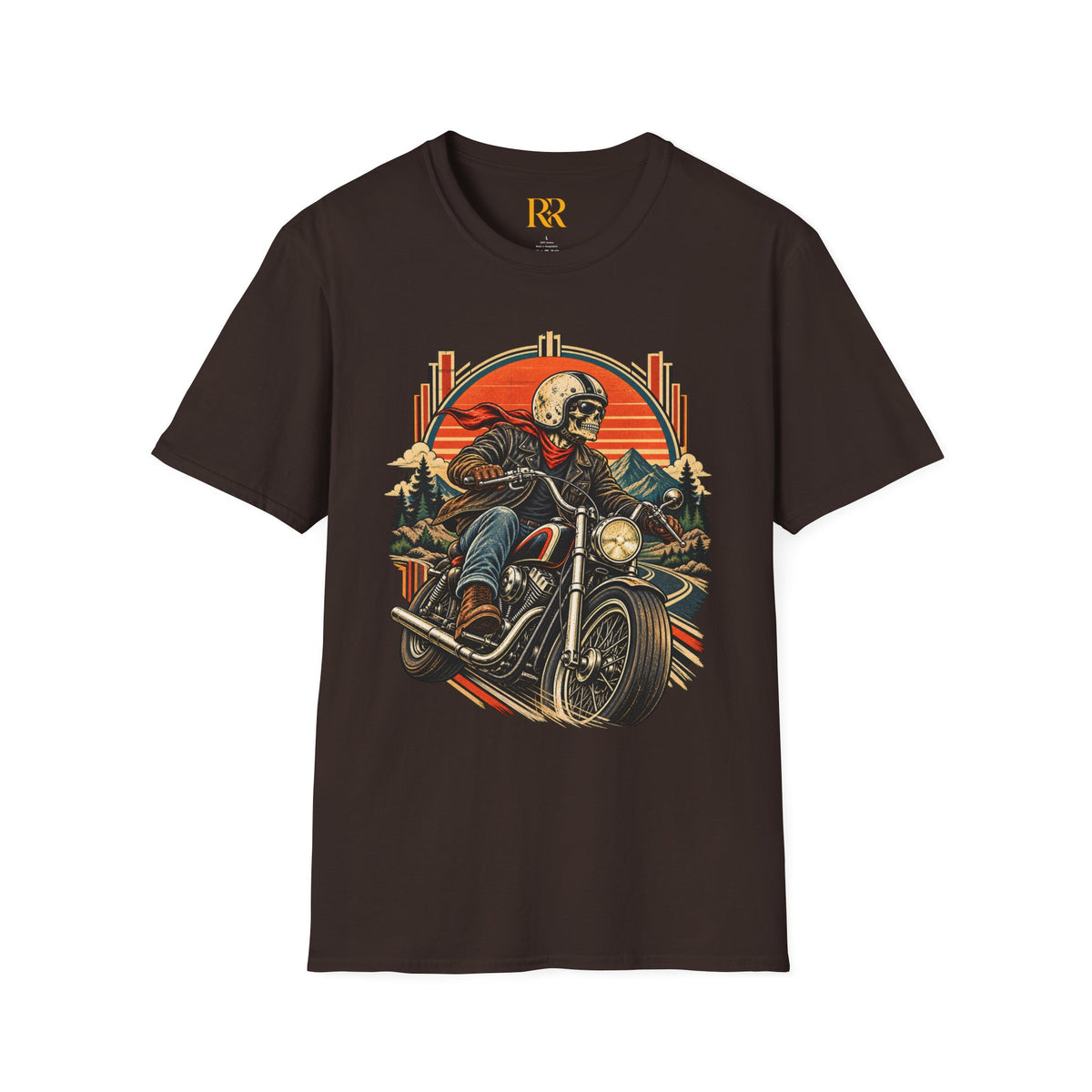Skeleton Biker Motorcycle T-Shirt