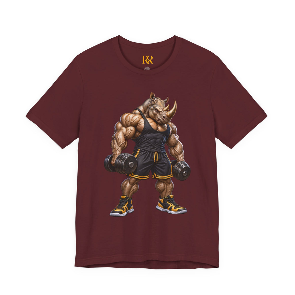 Muscular Rhino Weightlifter Graphic T-Shirt