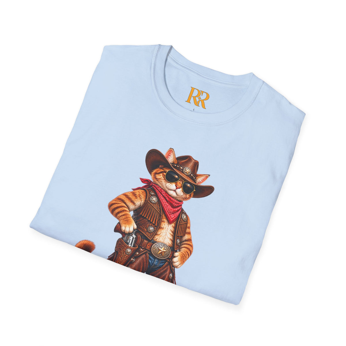 Funny Cowboy Cat T-Shirt – Western Animal Graphic Tee
