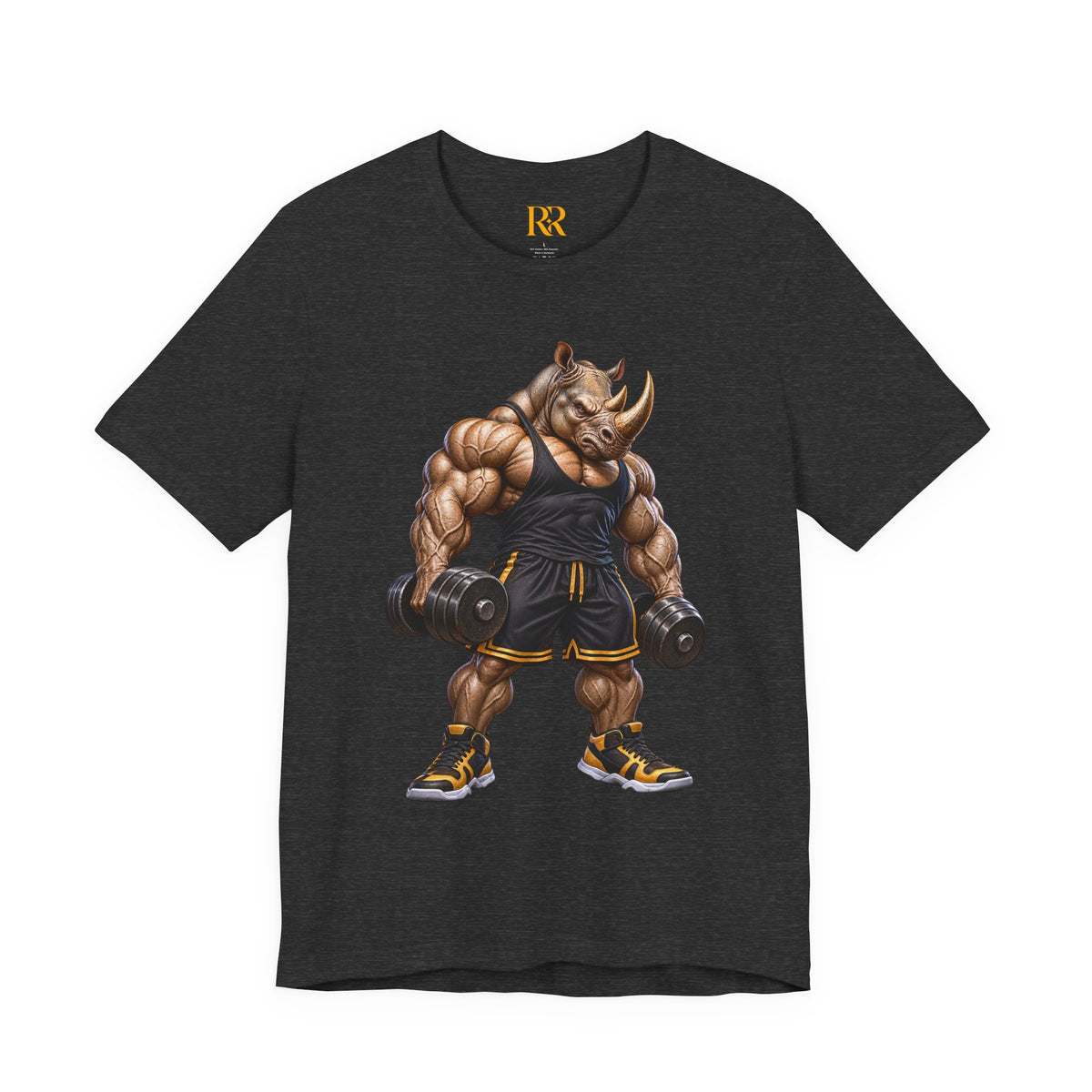 Muscular Rhino Weightlifter Graphic T-Shirt