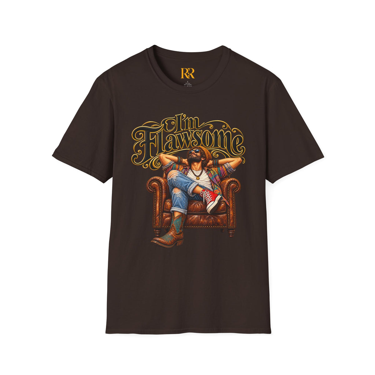 Flawsome Funny Western Cowboy Graphic T-Shirt